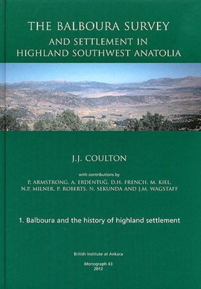 The Balboura Survey and Settlement in Highland Southwest Anatolia Cover