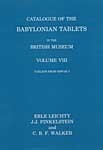 Catalogue of the Babylonian Tablets in the British Museum VIII Cover