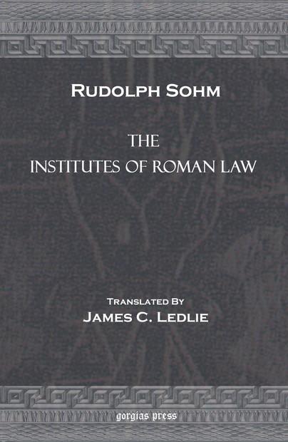 The Institutes of Roman Law Cover
