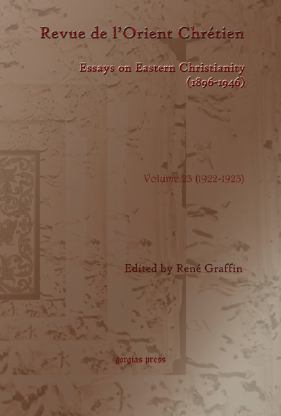 Revue de l’Orient Chrétien (1896-1946)(vol 23)
