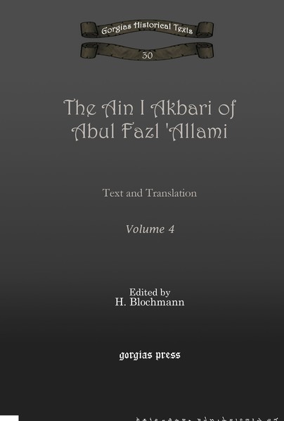 The Ain I Akbari of Abul Fazl 'Allami (Vol 4)