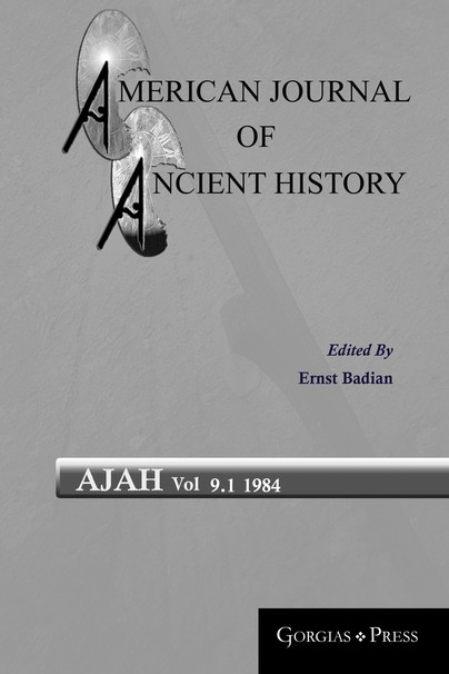 American Journal of Ancient History (Vol 9.1) Cover