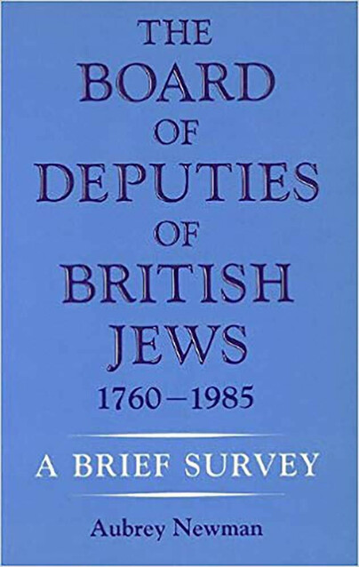 Board of Deputies of British Jews, 1760-1985 Cover
