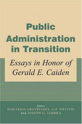Public Administration in Transition Cover