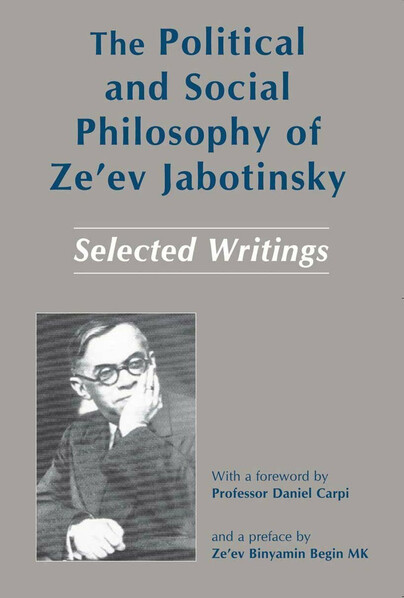 The Political and Social Philosophy of Ze'ev Jabotinsky Cover