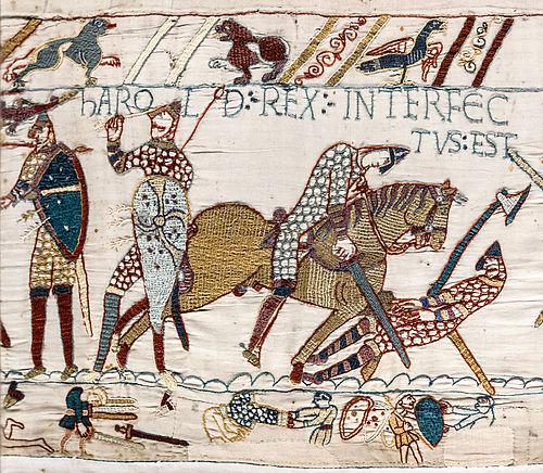 Figure 1Depiction of Harold hit by an arrow in his eye