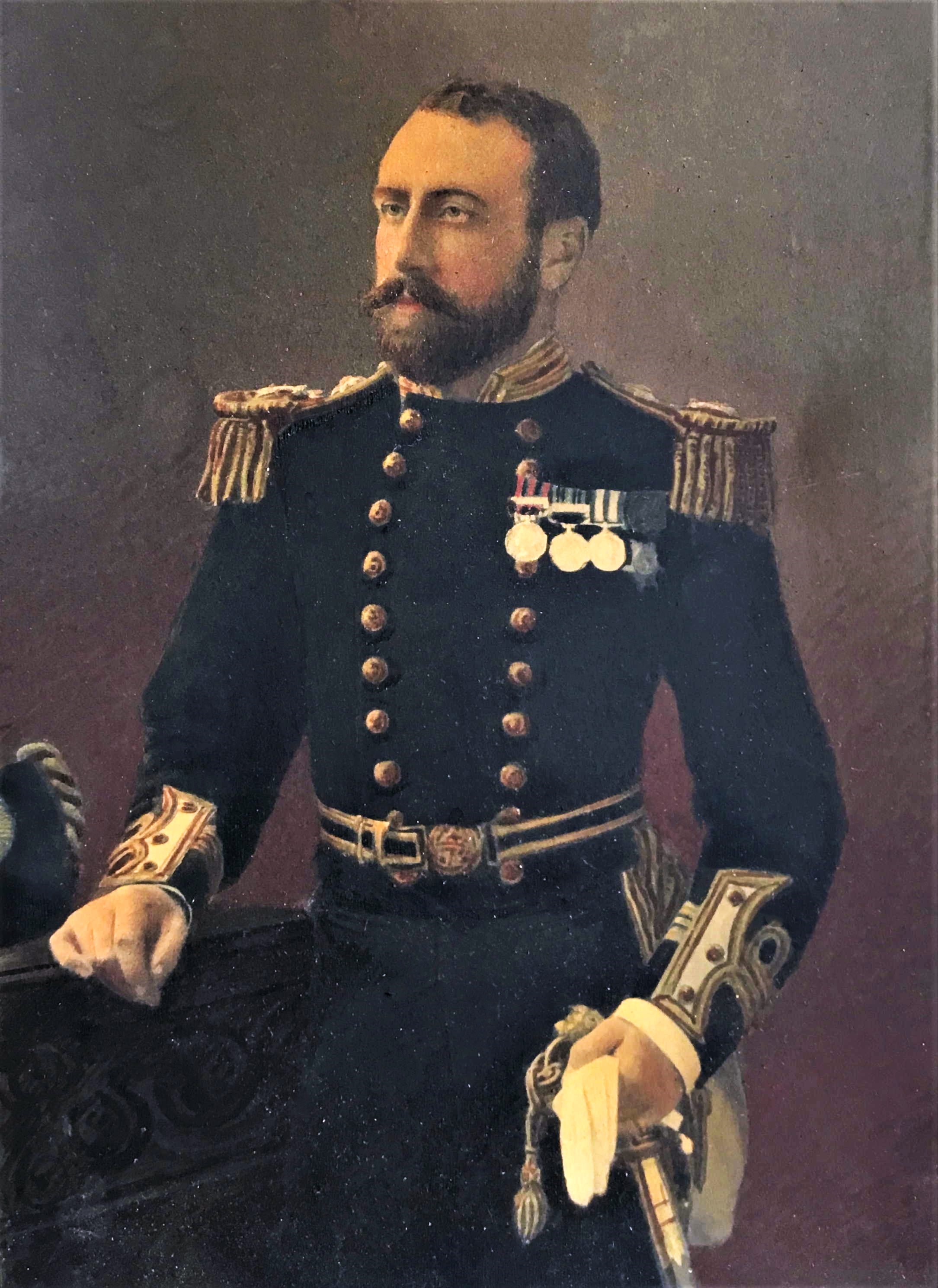Frank Abbott as 1st Lieut. on the Victoria and Albert